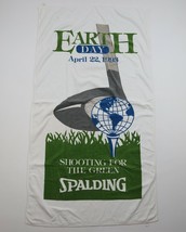 Vintage 90s Spalding Golf Earth Day 1993 Spell Out Terry Cloth Beach Tow... - £46.54 GBP