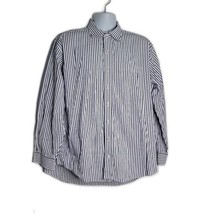 Jos. A. Bank Button Down Executive Collection Shirt ~ Sz 17.5 ~ Blue &amp; W... - $31.49