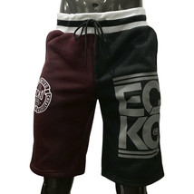 NWT ECKO UNLTD. MSRP $48.99 MENS BLACK BURGUNDY ADJUSTABLE PULL ON SHORT... - £14.05 GBP