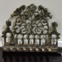 Antique Solid Bronze Hanukkah Lamp Menorah North Africa c.18th - £59.87 GBP