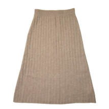 NWT Quince Mongolian Cashmere Midi in Oatmeal Ribbed Pull-on Knit Skirt S - £56.09 GBP