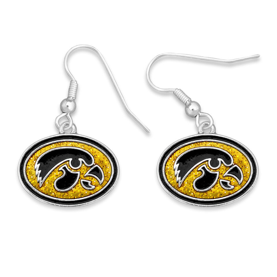 43345 Iowa Glitter Logo Earrings