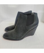 Cole Haan Grand Os Balthasar Black Nubuck Leather 3&quot; Wedge Ankle Boots s... - $60.91 CAD
