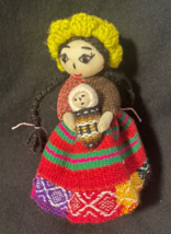 Peruvian Andean Folk Art Doll with Crochet Baby 5.5&quot; - $8.98