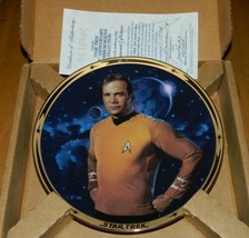 Classic Star Trek TV Series Capt Kirk China Plate 1993 Hamilton BOXED wi... - $19.34