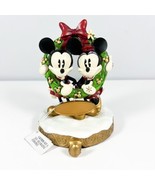 Disney 2009 Mickey &amp; Minnie Mouse in Wreath Christmas Stocking Holder Ha... - £31.13 GBP