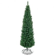 PVC Artificial Slim Pencil Christmas Tree-6 Feet - Color: Green - Size: ... - $1,112.64 MXN