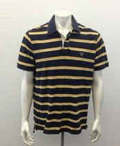  American Eagle Outfitters Men&#39;s The Eagle Polo Extra Large Blue Yellow ... - £8.69 GBP