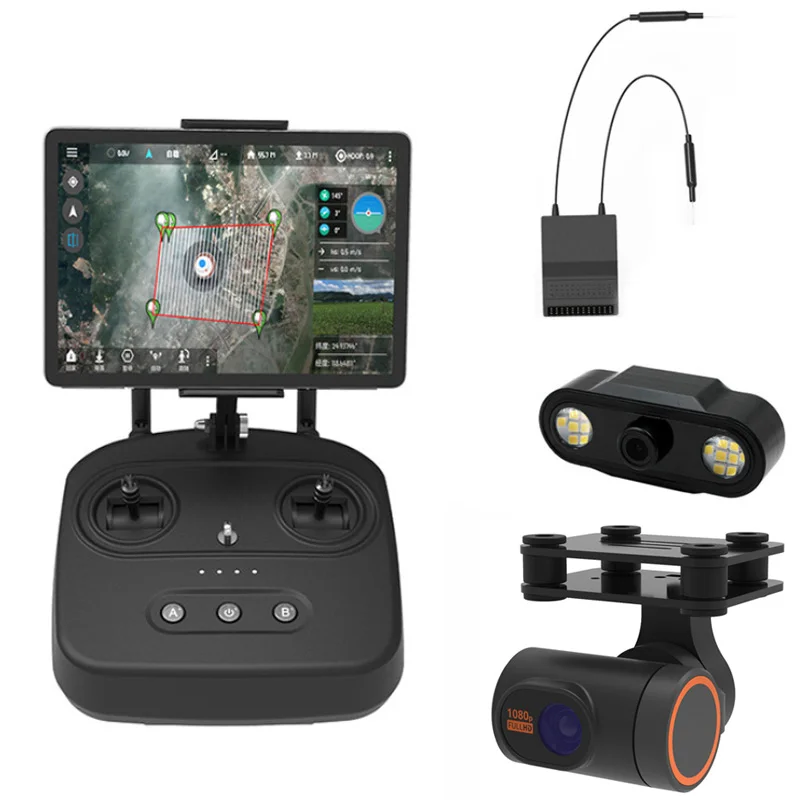 Skydroid T10 Remote Control w/Mini Camera 10km Digital Map Transmission with R10 - £165.19 GBP+