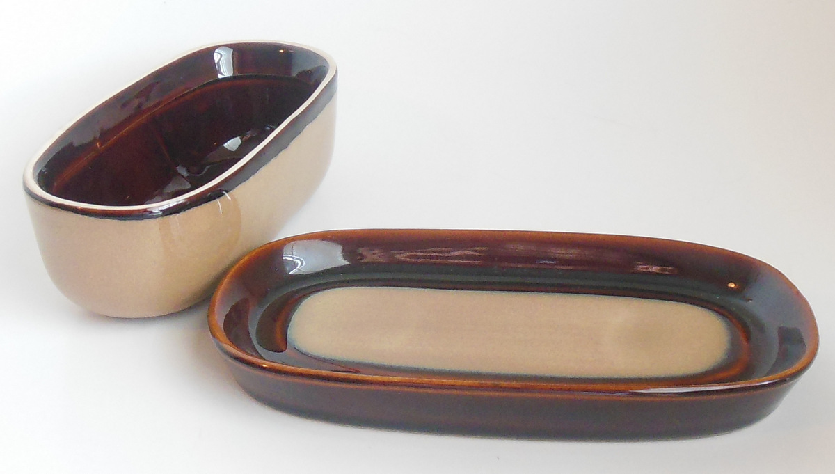 Image 3 of Sango Nova Brown Dishwasher and Microwave Safe Butter Dish Stoneware Number 4933