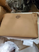 Tory Burch McGraw Chain-Shoulder Slouchy Tote Devon Sand - $361.35