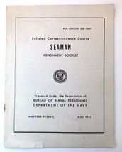 1953 Naval  Enlisted Correspondence Course SEAMAN Assignment Book U.S. Navy - £15.98 GBP