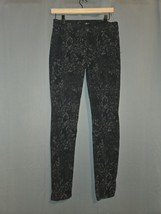7 for all Mankind The Skinny Jeans Women&#39;s Black &amp; Grey Floral Stretch S... - $786.39 MXN