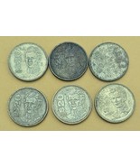Lot of Six Mexico $ 20 Pesos Standard Circulation Coins 1985  1-1/4&quot; dia... - $297.99 MXN