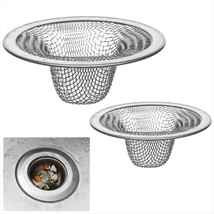 2 Pc Metal Mesh Sink Strainers Mesh Kitchen Sink Heavy Duty Basket Drain... - £14.38 GBP