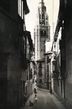 1940s RPPC Toledo Cathedral Spain Saint Elizabeth Street Real Photo Postcard - £14.63 GBP