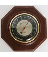 Vintage Verichron Thermometer Octagon Shaped Wooden Wall Mount - $54.45 CAD