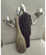 Mid Century Modern Forever Love Shabbat Candlestick by Copa Judaica 11&quot; ... - $465.60 MXN