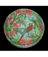 4 LRG Coventry Tropical Macaw Bird Hibiscus Melamine 7-7/8&quot; Cereal / Srv... - $54.86 CAD