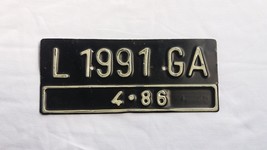 Used Original Collectible License Motorcycle Plate L 1991 GA Indonesia 1986 - $50.00