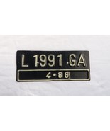 Used Original Collectible License Motorcycle Plate L 1991 GA Indonesia 1986 - £39.47 GBP