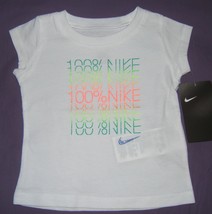 Nike Girls The Nike Tee T-Shirt White Size 12M 12 Months - $10.93 CAD