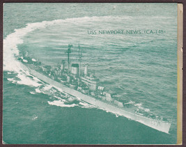 USS Newport News (CA-148) Navy Cruiser Ship Christmas Card, ca. 1950s - £9.62 GBP