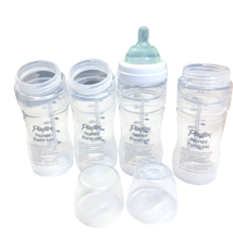 Clear Playtex Baby Nurser Drop Ins 4 Tilt Bottles 1 Nipple 2013 Uses liners - £35.17 GBP
