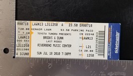 BROOKS &amp; DUNN - LAST RODEO TOUR JULY 18, 2010 UNUSED WHOLE CONCERT TICKET - £11.75 GBP