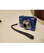 Nikon Coolpix Digital Camera L23 10.1MP Blue Tested 5x Wide Zoom Works well - $79.66