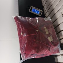 Ruff Hewn Women's XL Red Suede Genuine Leather Jacket Collared Pearl Snap Button image 7