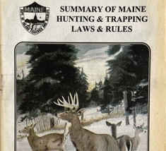 Maine 1999 Hunting &amp; Trapping Laws Rules Vintage 1st Printing Booklet #2... - £15.70 GBP