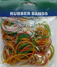 100 Rubber Bands Size (1 .5&quot;) Multi-Co Elastic Stretchable Non Latex Rub... - $4.94