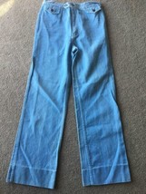 Vintage ~ Bay Britches ~15/16 High-Waisted Straight WIDE LEG Light Wash ... - £46.51 GBP