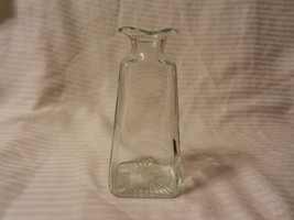 Vintage Glass Perfume Decanter with Stopper, Starburst Bottom - $50.00