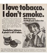 1975 Print Ad Skoal &amp; Copenhagen Smokeless Tobacco Walt Garrison Footbal... - $13.48