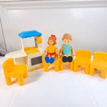 Little Tikes Dollhouse Yellow Chairs Party Kitchen Sister/Mom/Daughter d... - $25.00