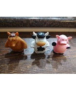 TOMY ERTL John Deere Farm Animals 3 Toys Figures Pig Horse Cow  - $7.84