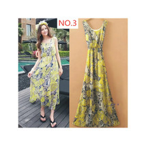 BOHO Summer Maxi Dress Mustard Floral Dress Summer Dresses for Women Relaxed fit - £19.01 GBP