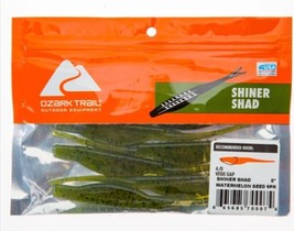 Ozark Trail, 5” Shiner Shad, Watermelon Seed Fishing Lure, 9 Count - £5.22 GBP