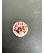 Vintage Jerry Rice 49ers NFL Pin Simply the Best Career Stats Peter Davi... - $22.21 CAD