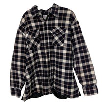 Royal Knight Vintage Black Plaid Flannel Shacket Shirt Jacket Mens Extra... - £21.24 GBP