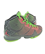 Jordan Superfly Shoe Sneakers 5.5Y Youth Ladies Size 7 Red Green 768930 006 - $19.76