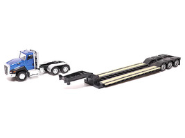 CAT Caterpillar CT660 Day Cab Tractor Blue Metallic with Lowboy Trailer and CAT  - £27.76 GBP