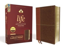 NIV, Life Application Study Bible, Third Edition, Large Print, Leathersoft, Brow - £84.94 GBP