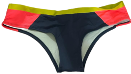 Nike Women&#39;s Tri-color Neon Lining Surf Sport Bikini Bottoms, Multicolor... - $24.74