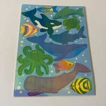 Vintage Sandylion Mother Of Pearl Ocean Stickers Whales Dolphin Fish &amp; More - £10.21 GBP