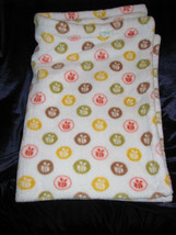 Disney Winnie Pooh Bumble Bee Blanket White Polka Dot Green Brown Yellow Orange - £31.01 GBP
