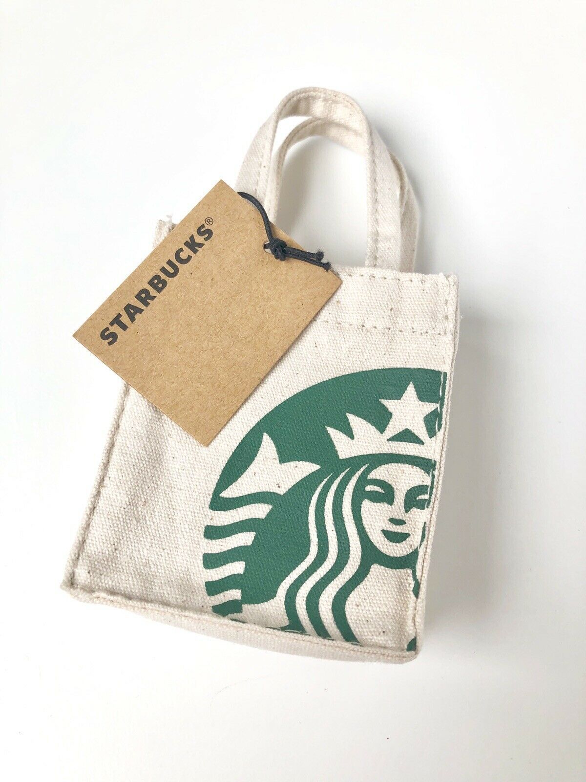 *Starbucks 2018 Mini Canvas Siren Logo Gift Card Holder Bag NEW - $15.00