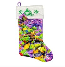 RUZ Teenage Mutant Ninja Turtles Christmas 20” Velour Stocking Purple Hangs NWT - £13.46 GBP